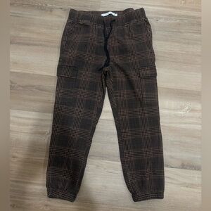 Tinseltown Brown Plaid Joggers